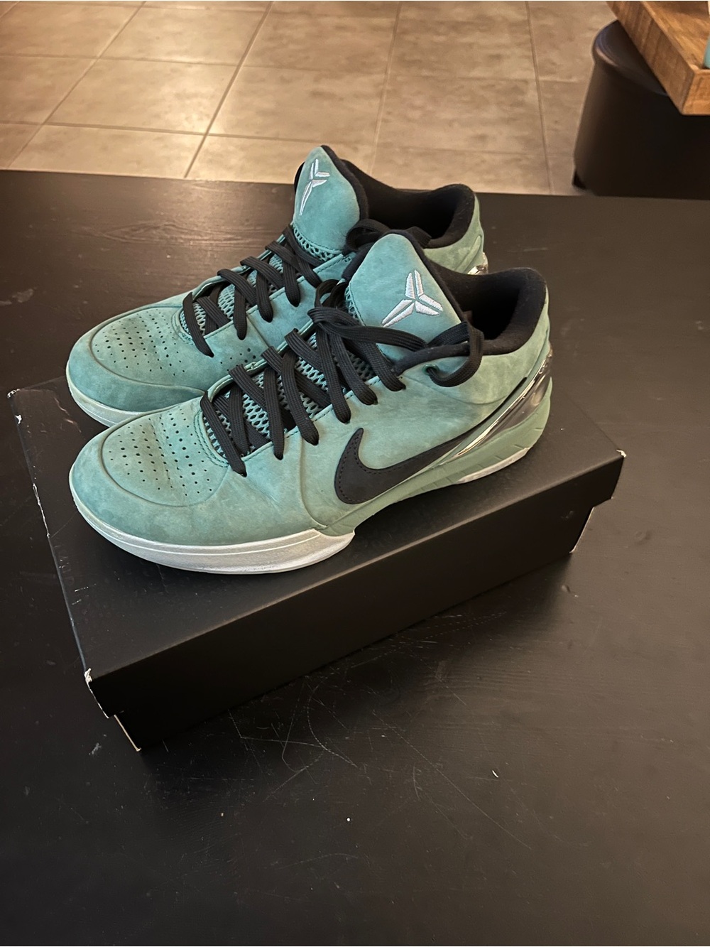 Nike Kobe Low-Top Sneakers in Teal and Black